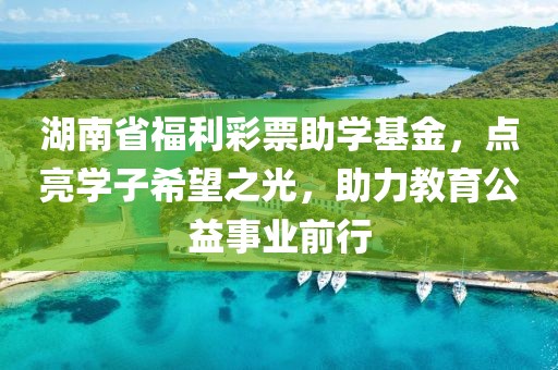 湖南省福利彩票助学基金，点亮学子希望之光，助力教育公益事业前行