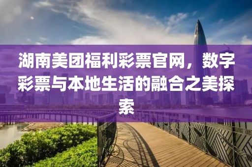 湖南美团福利彩票官网，数字彩票与本地生活的融合之美探索