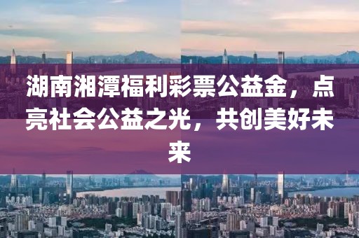 湖南湘潭福利彩票公益金，点亮社会公益之光，共创美好未来