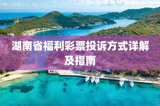 湖南省福利彩票投诉方式详解及指南