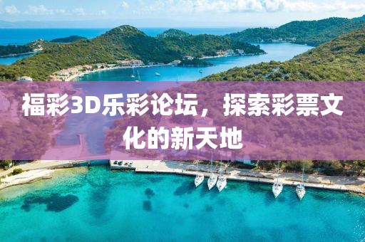 福彩3D乐彩论坛，探索彩票文化的新天地