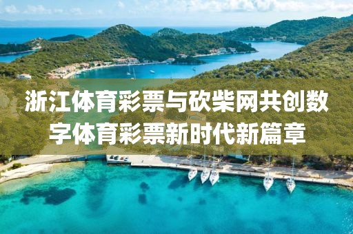 浙江体育彩票与砍柴网共创数字体育彩票新时代新篇章