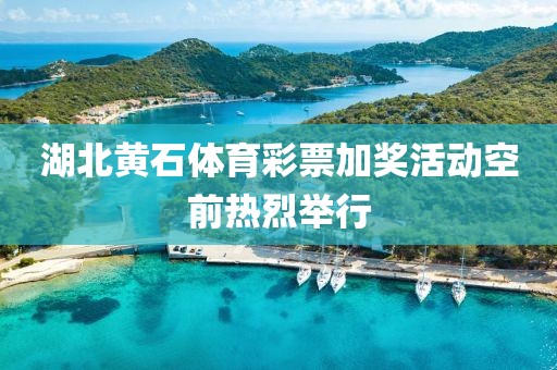 湖北黄石体育彩票加奖活动空前热烈举行