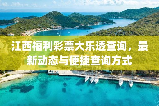 江西福利彩票大乐透查询，最新动态与便捷查询方式